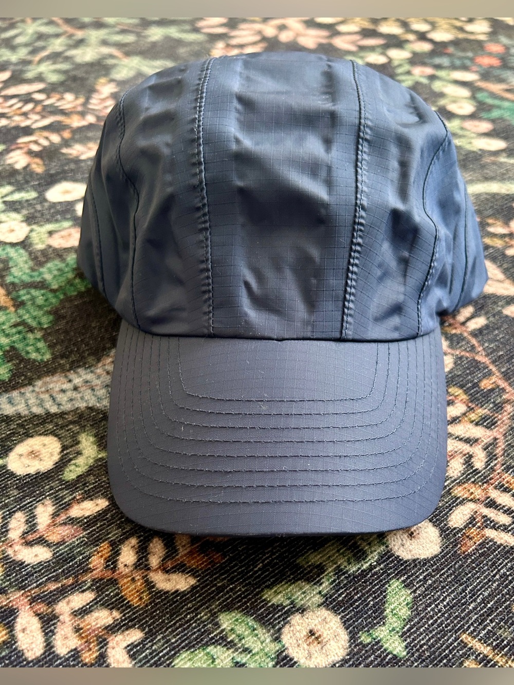 L.L.Bean Kids Nylon Waterproof Unstructured Tech Cap Hat in Navy Blue, Unisex OS